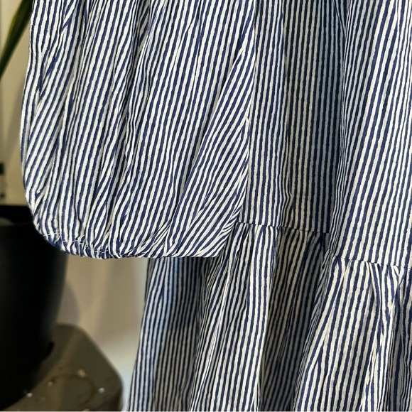 Tuckernuck nautical navy white striped tassel coverup dress small - Picture 4 of 15